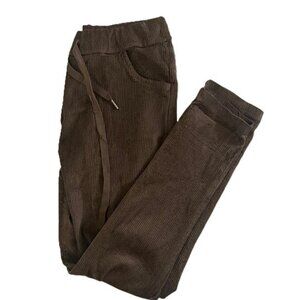 Nostalgia Made In Italy Women’s Brown Drawstring Corduroy Skinny Pants, 30x28